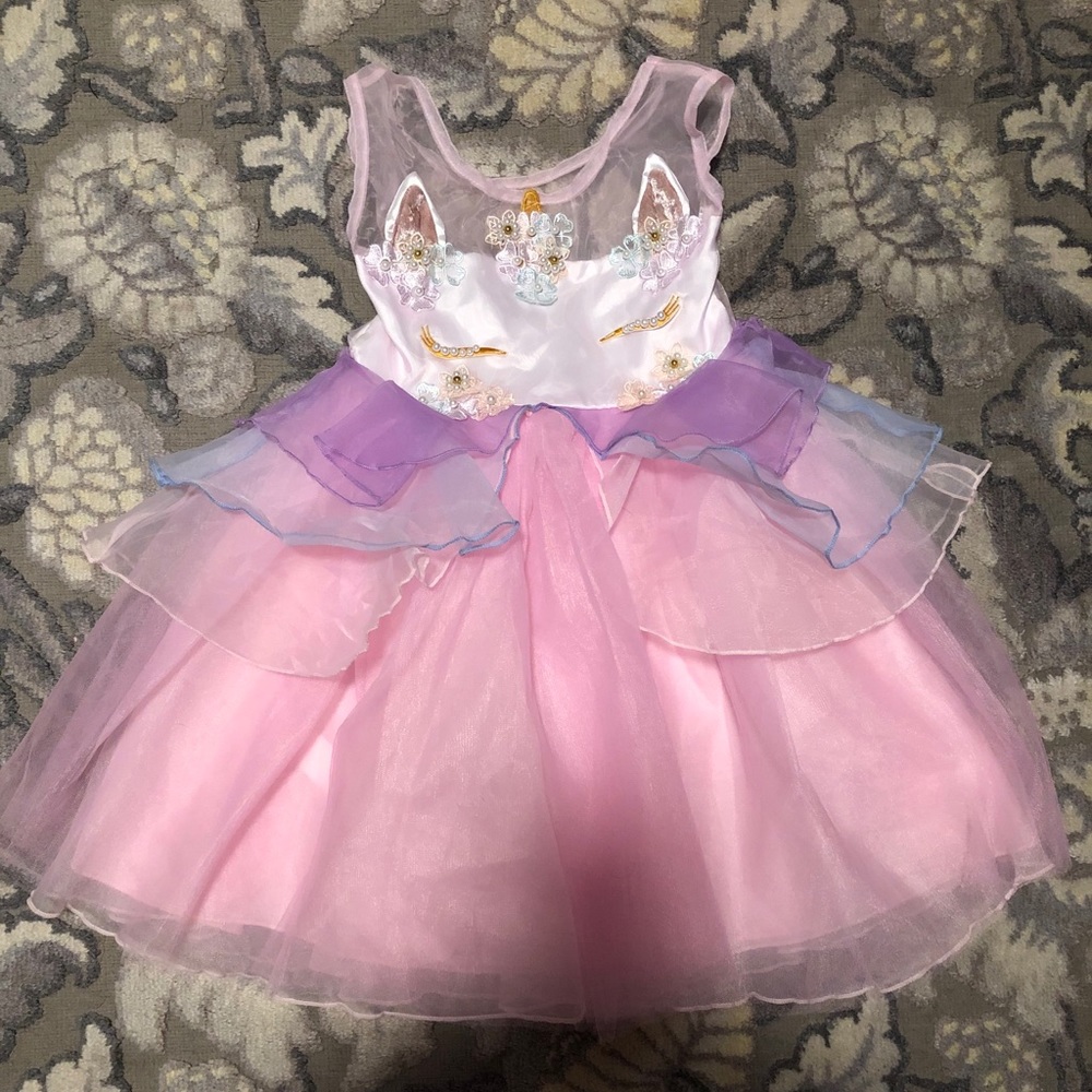 Size 5 Girls Fancy Unicorn Dress